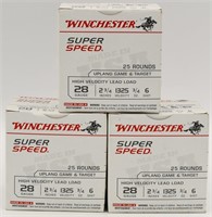 75 Rds Of Winchester Super Speed 28 Ga Shotshells