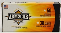 50 Rounds of Armscor USA .38 Super Ammunition