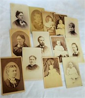 THIRTEEN ANTIQUE BLACK AND WHITE PHOTOGRAPHS