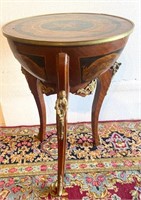 FRENCH EMPIRE STYLE VINTAGE ROUND DRUM TABLE