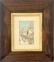 WATERCOLOUR OF MONTREAL IN WINTER
