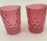 PAIR OF CRANBERRY GLASSES