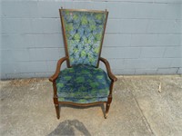 Vintage High Back Cloth Tufted Chair