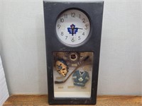 Toronto Maple Leafs Clock 9 1/2inWx19inHx2 1/2inD
