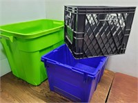 Green + Blue + Black Containers