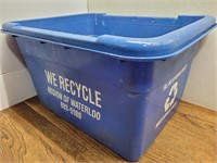 Blue Recycling Bin@17 1/2inWx23inLx12 1/2inL