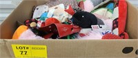 Box lot of pet toys & pet clothing