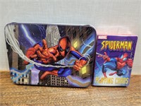 Spiderman Tin@5 3/4inWx4 1/4inHx3/4inD + NEW Deck