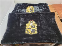 2 Knights Black Faux Fur Pillow Cases