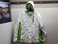 Athletic Works White & Light Green Jacket Size XL