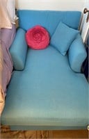 LT. BLUE CHAISE LOUNGE 32X54X35