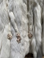 WHITE FOX COAT -MEDIUM, THIS LOT CAN BE VIEWED