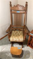Antique Rocker and Stool