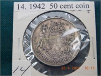 1942  50 cent coin