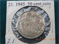 1945  50 cent coin