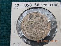 1950  50 cent coin