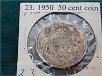 1950  50 cent coin