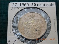 1966  50 cent coin