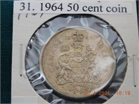 1964  50 cent coin