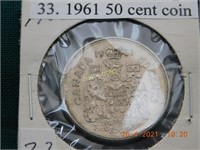 1961  50 cent coin