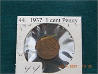 1937  1 cent Penny