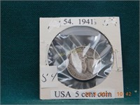 1941  USA 5 cent coin