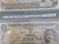 1973  One Dollar Bills – Consecutive order (4)