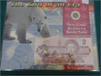 1996  End of Era  - $2.00 bill and toonie