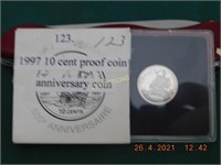1997 10 cent proof coin – anniversary coin
