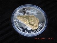 2003  $20.00 sterling silver/gold inlay