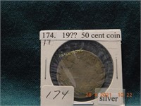 19??  50 cent coin – silver