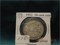 1952  50 cent coin – silver