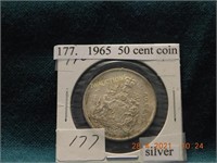 1965  50 cent coin – silver