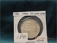 1966  50 cent coin – silver