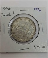 CANADIAN SILVER DOLLAR 1936