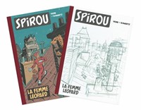 Spirou. La femme léopard. Coffret + Dessin