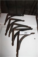 5 ANTIQUE SHELF BRACKETS