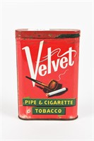 VELVET PIPE & CIGARETTE TOBACCO POCKET TIN