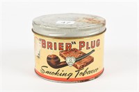 BRIER PLUG TOBACCO TIN