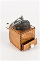SMALL WOODEN COFFEE MILL