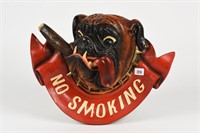 BRITISH BULLDOG "NO SMOKING" RESIN SIGN