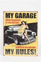 NEW MY GARAGE SST SIGN 12"X16"