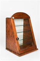 WOODEN TABLE TOP DISPLAY CASE WITH GLASS