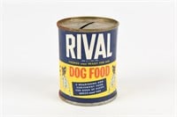 RIVAL DOG FOOD TIN COIN BANK 3"