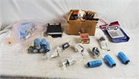 Lot Of Electronic Parts For Radios, Capacitors Etc