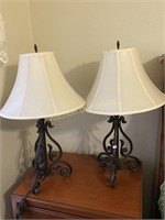 Pair of Metal Table Lamps