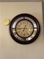Wood & Mirror Wall Clock