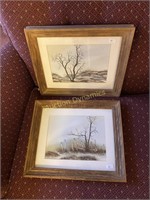 Two Small Pictures, Framed,