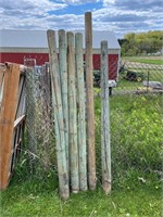 6 Wood Fence Posts