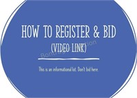 HOW TO REGISTER & BID: *Read, don’t bid here*